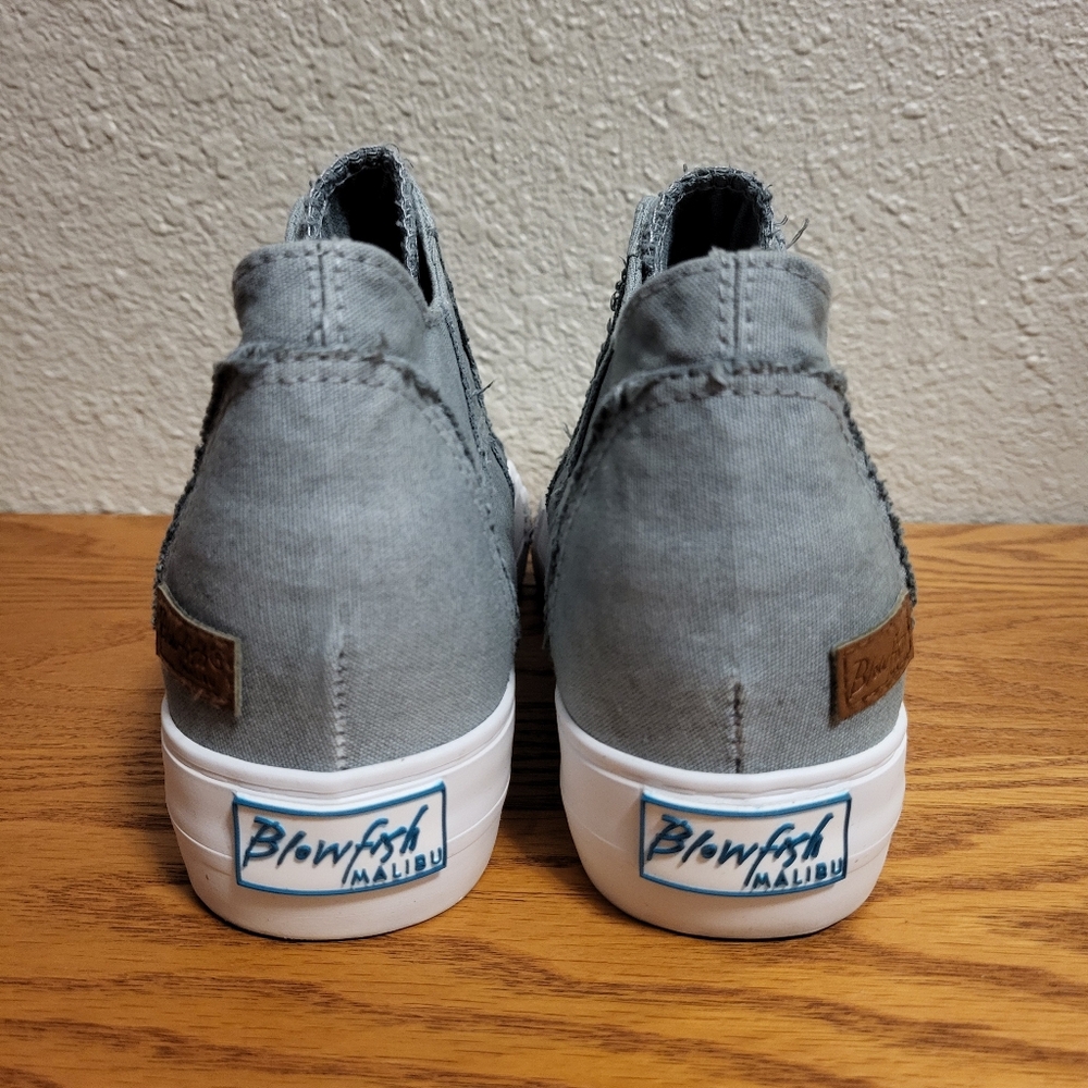 Blowfish Malibu Gray Hidden Wedge Sneaker Size 8 - Picture 7 of 13